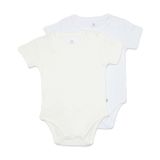 Bibaby Jakarlı 2'li Bebek Body 56993 Beyaz-Ekru 9-12 Ay