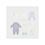 Bibaby Organik Hastane Çıkışı 10LU Love Floral Ekru - Lila - 0 - 3 Ay