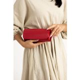 bibags Kırmızı Mini Boy Abiye Çanta Portföy Çanta Clutch Çanta