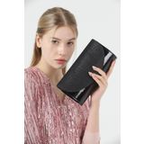 bibags Rugan Simli Abiye Portföy Clutch Çanta