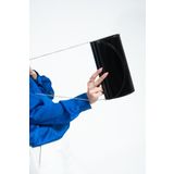 bibags Siyah Rugan Abiye Çanta Portföy Çanta Clutch Çanta