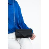 bibags Siyah Saten Abiye Çanta Portföy Çanta Clutch Çanta