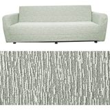 Bibaha Home 3 Kişilik Jakarlı Düz Desen Lastikli Koltuk Kılıfı Çekyat Koltuk Örtüsü Streç Esnek Kanepe Kılıfı - 180 x 230 cm - Taş Rengi