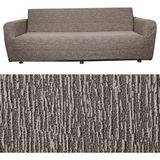 Bibaha Home 3 Kişilik Jakarlı Düz Desen Lastikli Koltuk Kılıfı Çekyat Koltuk Örtüsü Streç Esnek Kanepe Kılıfı - 180 x 230 cm - Vizon