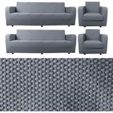 Bibaha Home Balpeteği 3+3+1+1 Lastikli Kanepe Örtüsü | Lastikli Koltuk Örtüsü | Koltuk Kılıfı Takımı - 180 x 230 cm - Koyu Gri