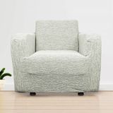 Bibaha Home Jakarlı Düz Desen Tekli Koltuk Örtüsü Koltuk Kılıfı Streç Lastikli Esnek - 85 x 120 cm - Taş Rengi