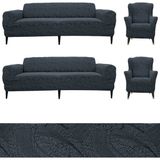 Bibaha Home Jakarlı Sehra Desen 3 3 1 1 Lastikli Kanepe Örtüsü | Lastikli Koltuk Örtüsü | Koltuk Kılıfı - 180 x 230 cm - Antrasit