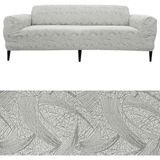 Bibaha Home Jakarlı Sehra Desen 3 Kişilik Lastikli Koltuk Kılıfı Çekyat Koltuk Örtüsü Streç Esnek Kanepe Kılıfı - 180 x 230 cm - Taş Rengi