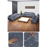 Bibaha Home Kadife Lastikli 3 3 1 1 Koltuk Örtüsü Takımı| Kanepe Kılıfı| Çekyat Örtüsü Kılıfı - 180 x 230 cm - Koyu Gri