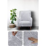Bibaha Home Kadife Lastikli Tekli Koltuk Örtüsü - Açık Gri - 85 x 120 cm