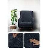 Bibaha Home Kadife Lastikli Tekli Koltuk Örtüsü - Antrasit - 85 x 120 cm