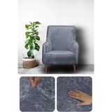 Bibaha Home Kadife Lastikli Tekli Koltuk Örtüsü - Koyu Gri - 85 x 120 cm