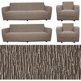 Bibaha Jakarlı Düz Desen 3 3 1 1 Lastikli Koltuk Örtüsü Takımı Kanepe Çekyat Örtüsü Koltuk Kılıfı Vizon 180 x 230 - Genel - Çok Renkli