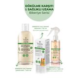 Biberiye Saç Kompleksi, Hızlı Saç Uzatma & Saç Dökülme Karşıtı, 7 Doğal Aktifli, 3'lü Saç Bakım Seti