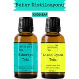 Biberiye Yağı ve Limon Kabuğu Uçucu Yağı (10ML + 10 Ml)- %100 Saf Seyreltilmemiş - 100 ml