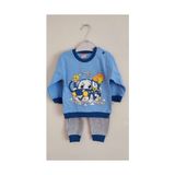 Biberon Baby Erkek Bebek Alt Üst Pijama Takımı Eşofman Araba Desenli - 3 Ay - Açık Mavi