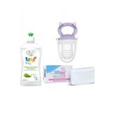 Biberon Ve Emzik Temizleyici 500 ml+ Parabensiz Bebek Sabunu 100 gr+ Meyve Süzgeci Mor