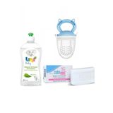 Biberon Ve Emzik Temizleyici 500 Ml+ Sebamed Baby Bebek Sabunu 100 gr + Meyve Süzgeci Mavi