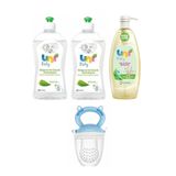 Biberon Ve Emzik Temizleyici 500 Ml*2+saç Ve Vücut Şampuanı 700 Ml+meyve Süzgeci Mavi