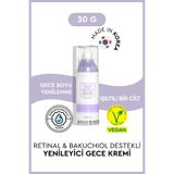 Bibimcos Bakuchiol Retinal Night Cream 30gr - Yenileyici & Kırışıklık Karşıtı Gece Kremi
