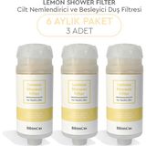 Bibimcos Lemon Shower Filter 3'lü Cilt Nemlendirici ve Besleyici Duş Filtresi 6 Aylık Paket