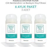 Bibimcos Madeca Duş Filtresi 3'lü Paket Cilt Nemlendirici ve Besleyici 6 Aylık Kullanım