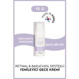 Bibimcos Retinal Ve Bakuchiol Destekli Yenileyici Gece Kremi 15g