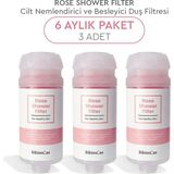 Bibimcos Rose Shower Filter - Gül Özlü Duş Filtresi 3\'lü (6 Aylık Paket)