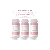 Bibimcos Rose Shower Filter - Gül Özlü Duş Filtresi 3'lü (6 Aylık Paket)