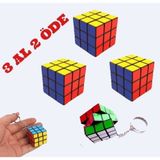 Bibizde 3 Adet Mini Zeka Küpü (Sabır Küpü) 3x3 Anahtarlık - Renkli