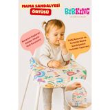 BibKing Melin Desen Mama Sandalyesi Örtüsü | Restoran, Kafe ve Seyahat İçin Hijyenik Koruyucu Kılıflı