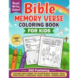 Bible Memory Verse Coloring Book For Kids: 60+Coloring pages with 190+ Fun Bible Activities