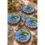 Biblo Motifli 3 mm MDF, UV Baskı, Dekoratif 30cm Supla ve 9cm Bardak Altlığı
