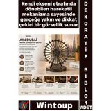#Biblo Ofis Dekoratif Tasarım Krom Bakır Büyük Boy Şık Ain Dubai Figürü Metalik Dönme Dolap Biblosu Vitrin