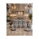 Bibo Home Mutfak Çeyiz Seti 105 Versa Desen Siyah GÜMÜŞ