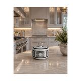 Bibo Home Şekerlik 1 Adet Versa Desen Siyah Halka GÜMÜŞ