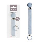 Bibs Paci Clip Ribbon Emzik Askısı-Dusty Blue
