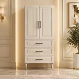 Bibury Çok Amaçlı Dolap 60 Cm 2 Kapak 3 Çekmece Soft Aytaşı - Çok Amaçlı Banyo Dolabı