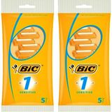 Bic 1 Sensitive Tek Bıçaklı Tıraş Bıçağı 5'li Poşet - 2 Adet 5'li Poşet