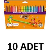 Bic 10 Adet Kıd Couleur Keçeli Boya Kalemi 24 Renk