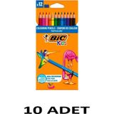 Bic 10 Adet Tropicolors Kuru Boya Kalemi 12 Renk