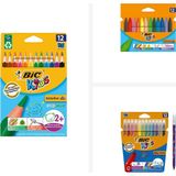 Bic 12li Boya Seti ( Kuru Boya + Pastel Boya + Keçeli Kalem)
