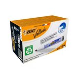 Bic 1701 Velleda Eco Yuvarlak Uçlu Beyaz Tahta Kalemi Siyah 12'Li Kutu