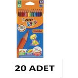 Bic 20 Adet Evolution Kuru Boya 12`li