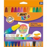 Bic 24 Lü Pastel Boya Seti Canlı Renkler ile Yıkanabilir Kapaklı 24 Parça - Renkli