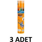Bic 3 Adet Evolution Kuru Boya Kalemi 12+1'li Metal Tüp
