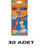 Bic 30 Adet Evolution Kuru Boya 12`li