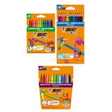 Bic 3’lü Kalem Seti 12’li Kuru Boya 12’li Pastel Boya 12’li Keçeli Kalem