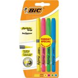 Bic 4 Adet Fosforlu Kalem Seti Marking Highlighter Grip Renkler: Pembe Mavi Sarı Yeşil