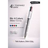 Bic 4 Colors Shine Çok Renkli Tükenmez Kalem Gümüş